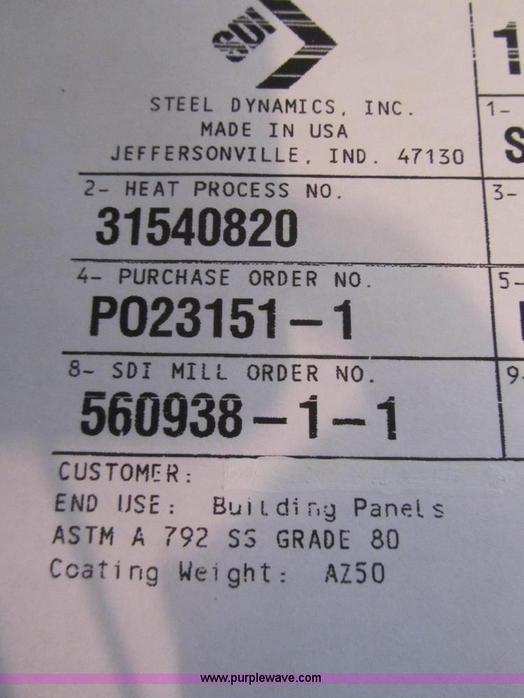 image for item F1572 (80) sheets of metal siding/roofing