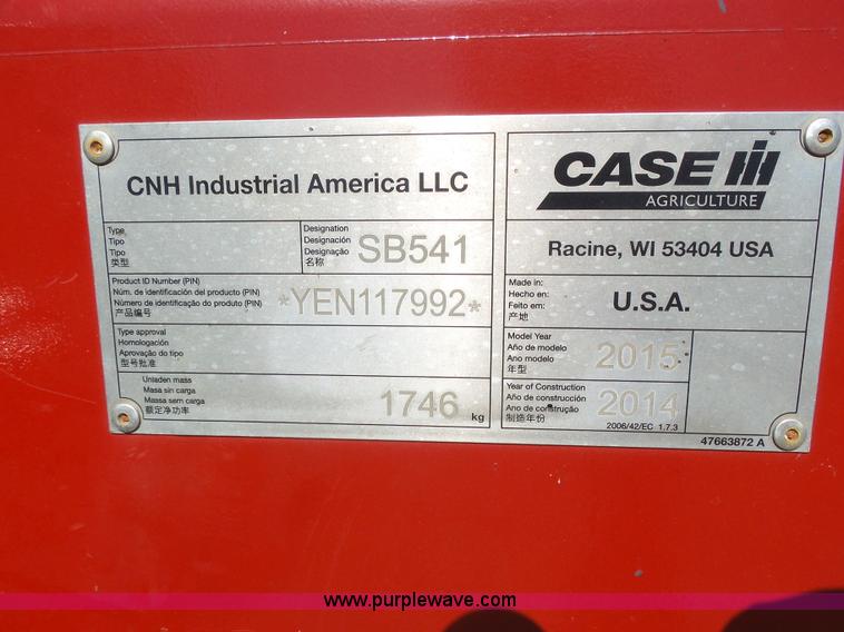 image for item J6001 2015 Case IH SB541 small square baler