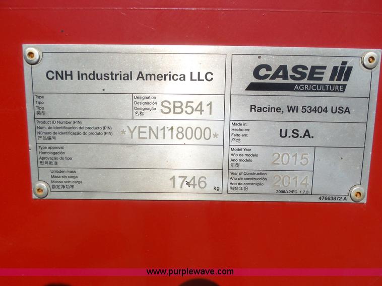 image for item J6002 2015 Case IH SB541 small square baler