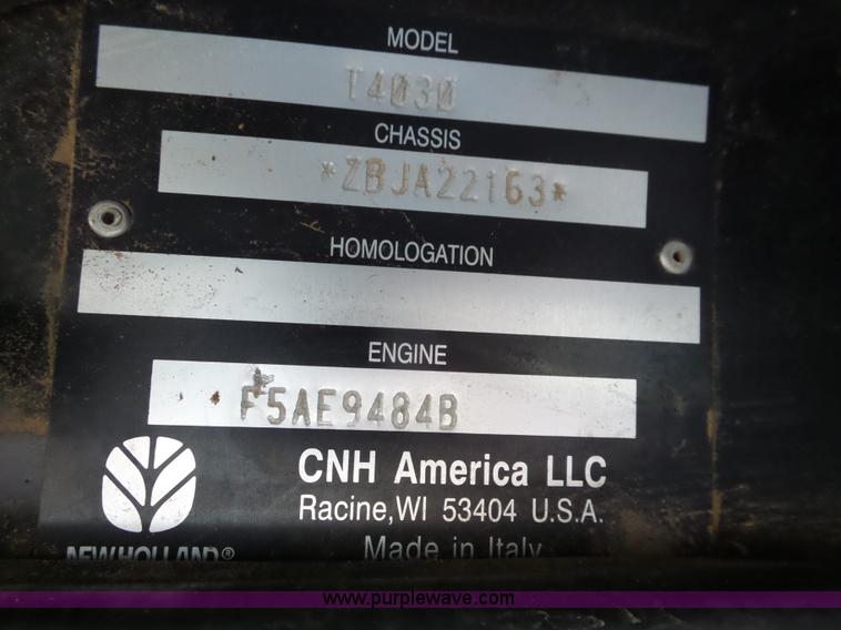 image for item K8764 2012 New Holland T4030 Deluxe MFWD tractor