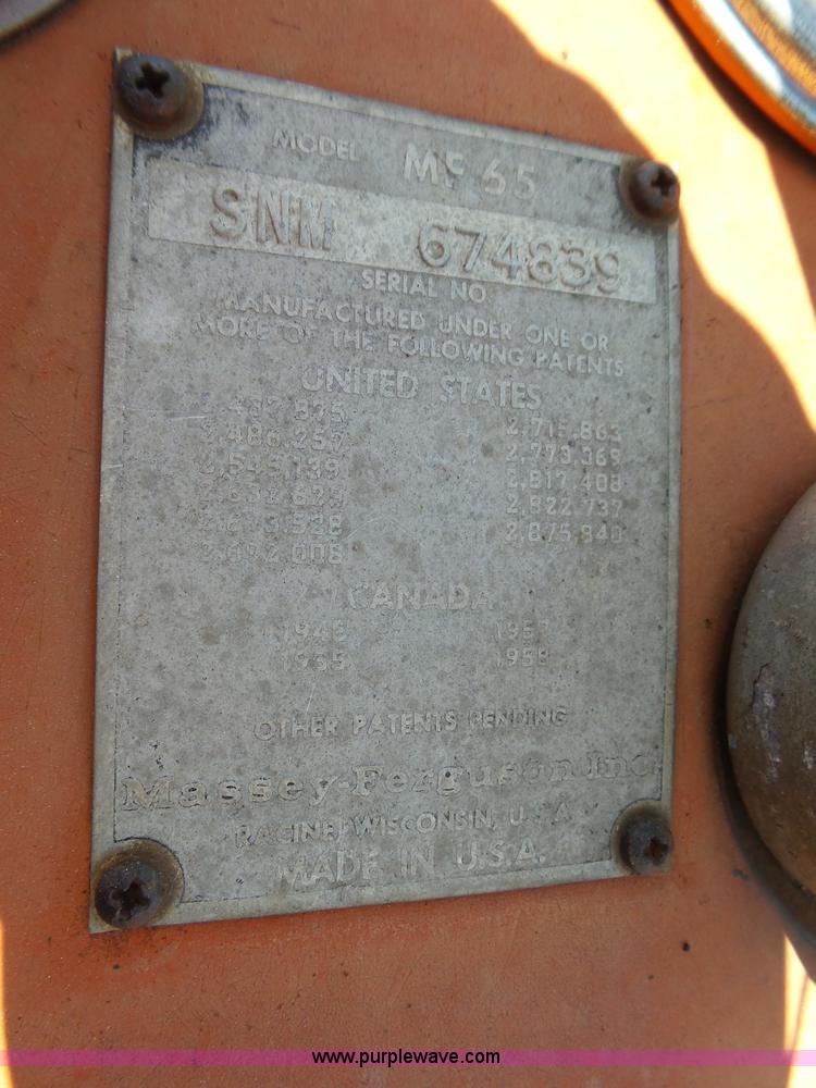 image for item K8768 1960 Massey-Ferguson 65 tractor