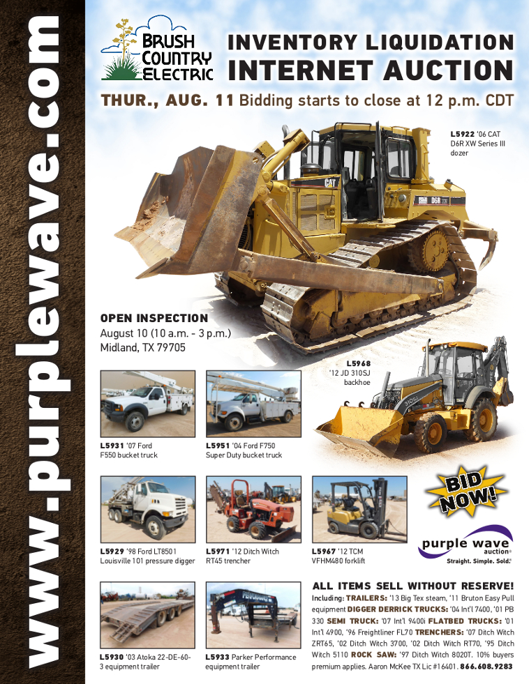 SOLD! Brush Country Electric Inventory Liquidation Auction Items Sold
