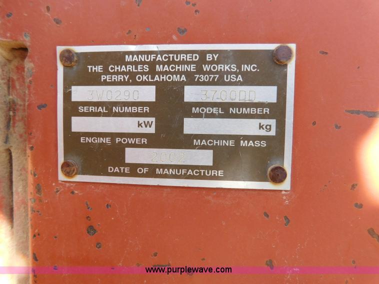 image for item L5921 2002 Ditch Witch 3700 trencher