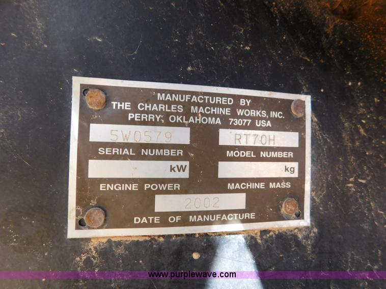 image for item L5923 2002 Ditch Witch RT70 trencher