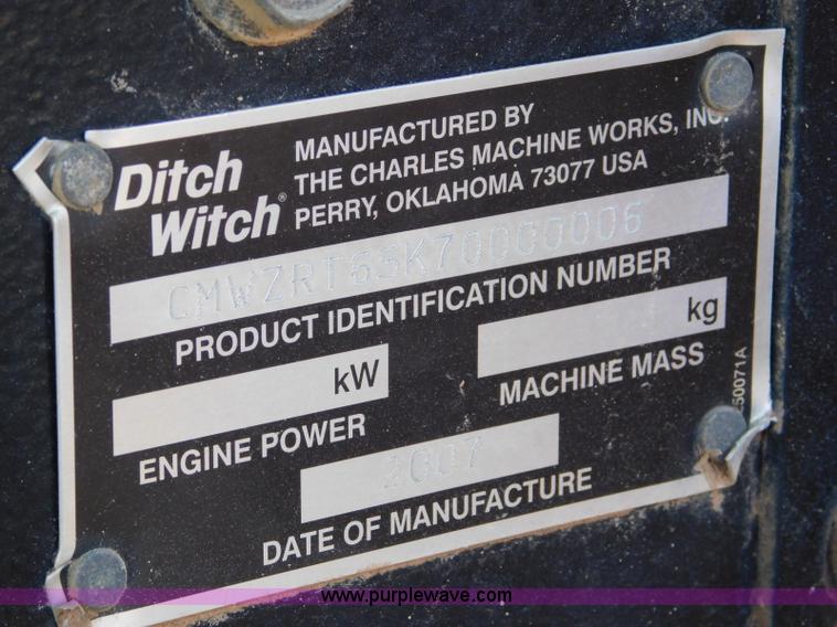 image for item L5925 2007 Ditch Witch ZRT65 trencher