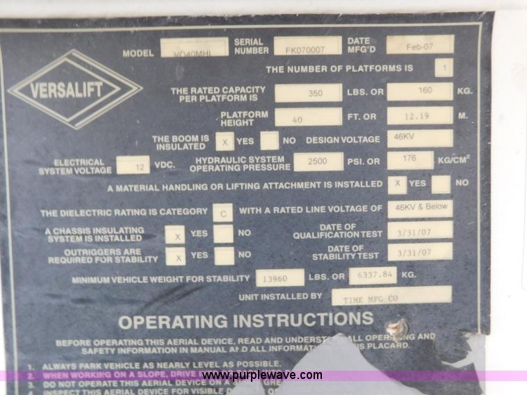 image for item L5931 2007 Ford F550 bucket truck