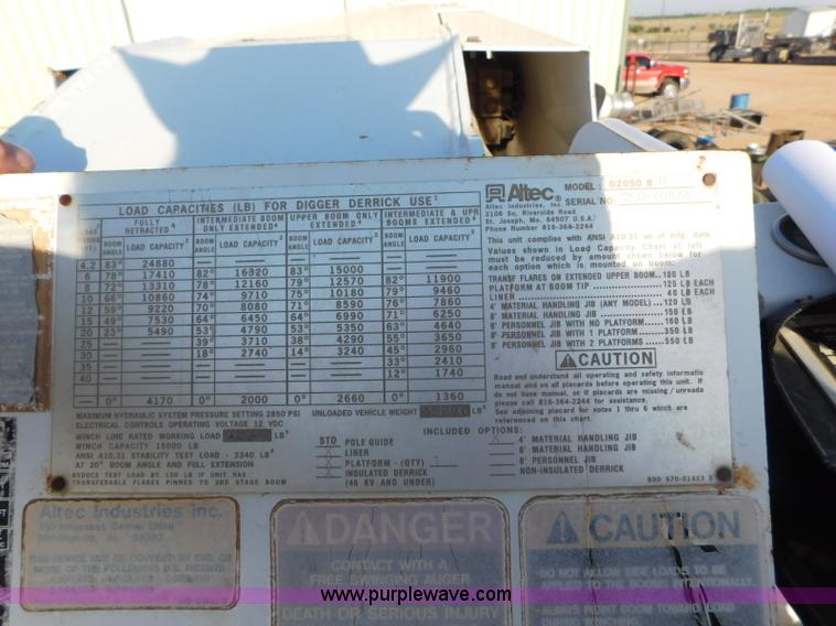 image for item L5953 2004 International 7400 digger derrick truck