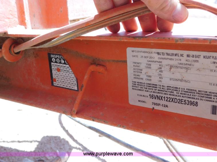 image for item L5963 2013 Big Tex steam trailer