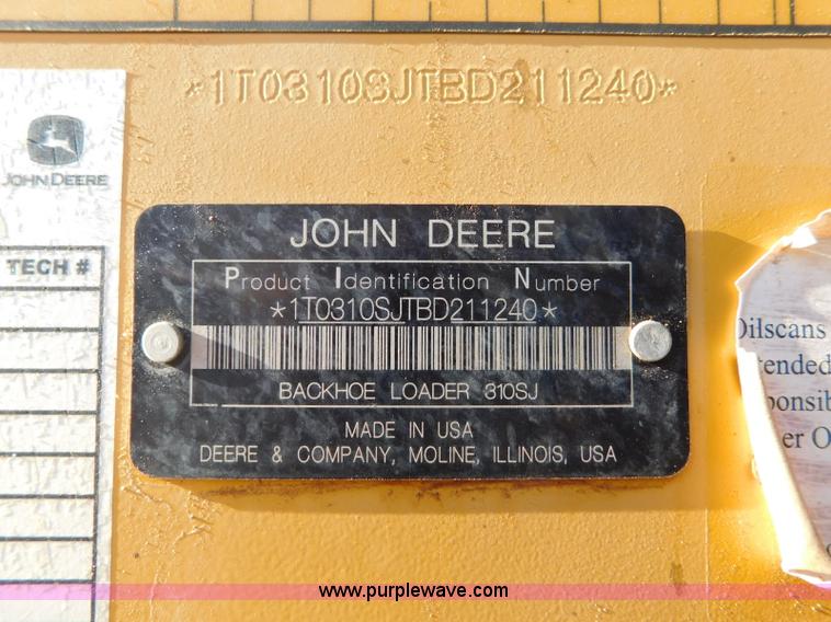 image for item L5968 2012 John Deere 310SJ backhoe