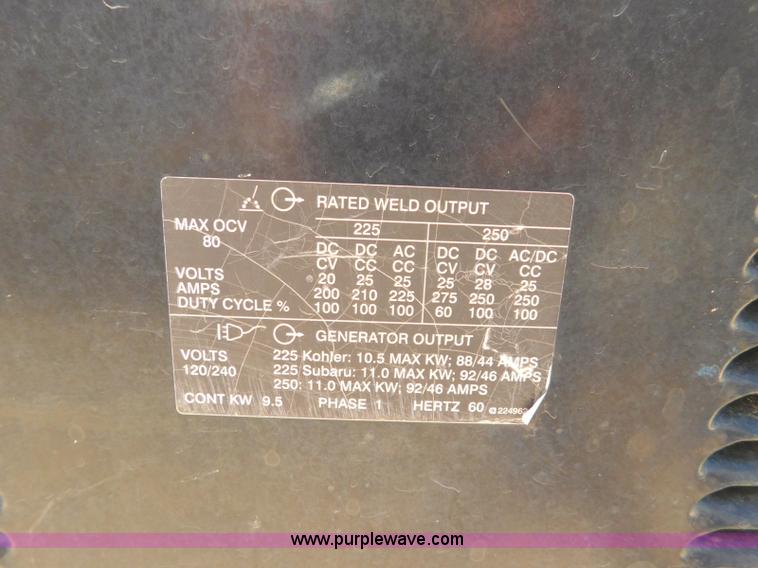 image for item L5969 Miller Bobcat 250 welder/generator