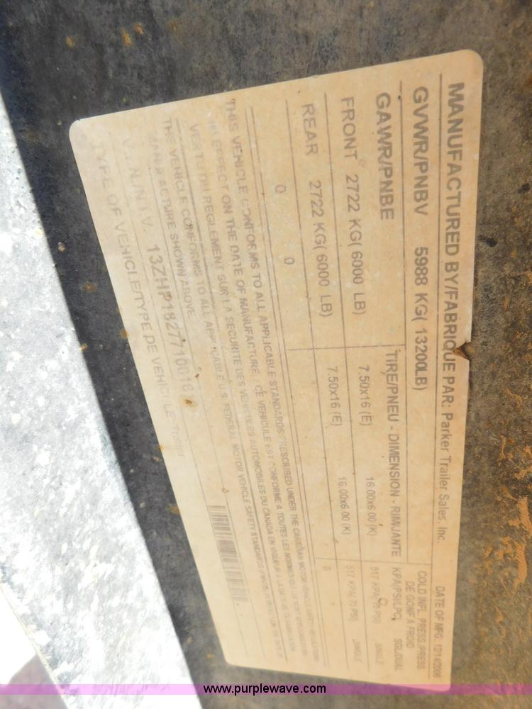 image for item L5970 2007 Parker Performance reel trailer