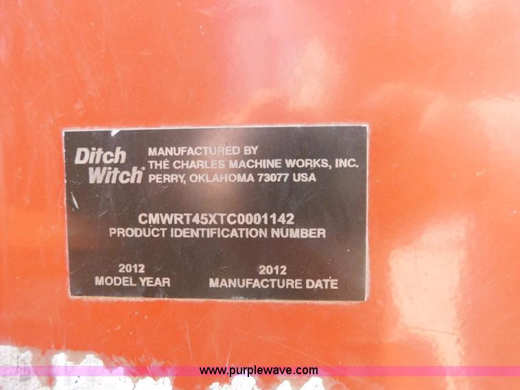 image for item L5971 2012 Ditch Witch RT45 trencher