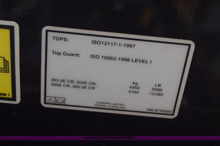 image for item CB9365 2013 Caterpillar 305E CR compact excavator