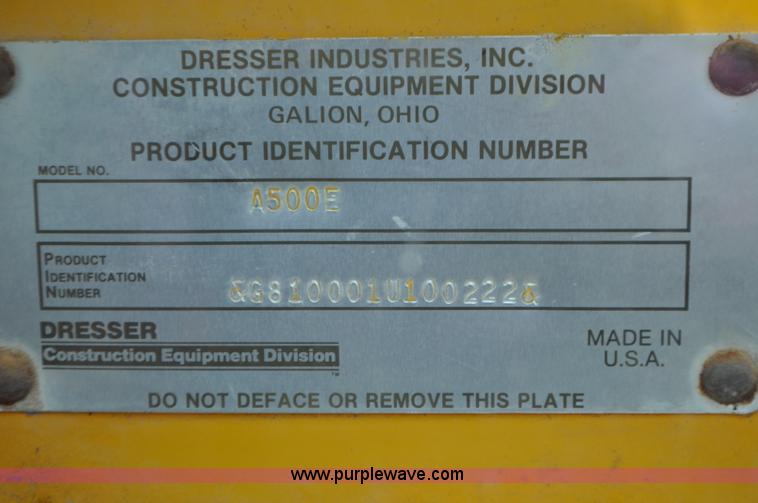 image for item G7423 1987 Dresser A500E motor grader