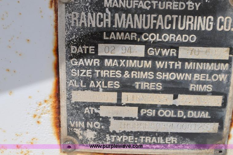 image for item G7426 1994 Ranch bottom dump trailer