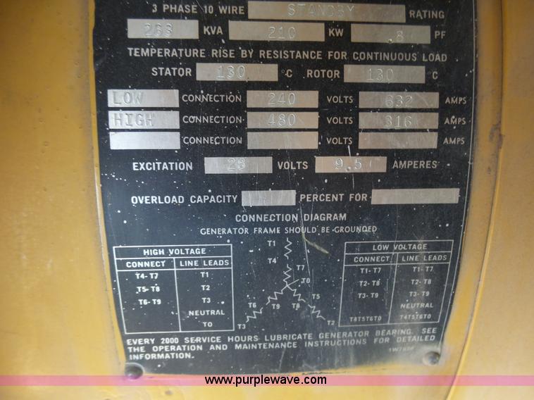 image for item J5487 1993 Caterpillar generator