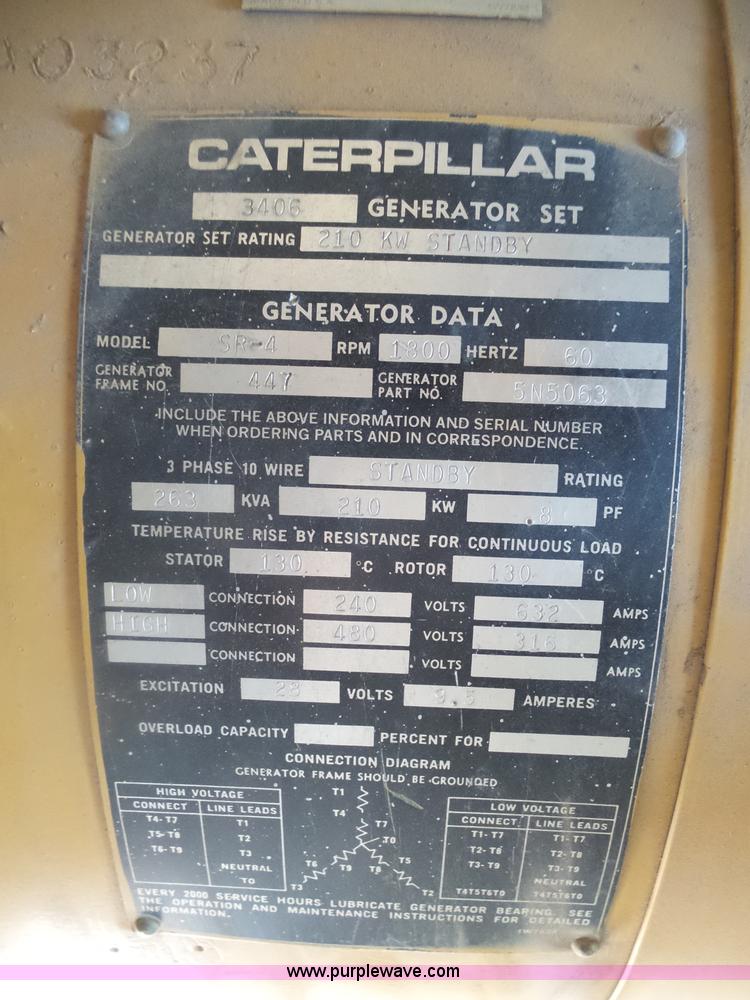 image for item J5487 1993 Caterpillar generator