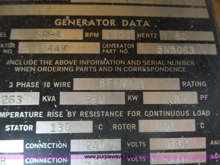 image for item J5487 1993 Caterpillar generator
