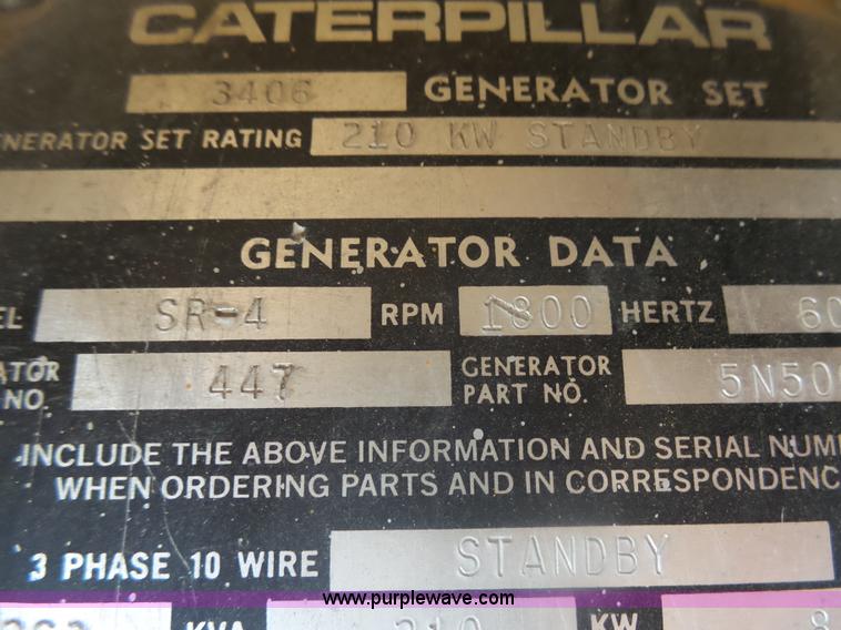 image for item J5487 1993 Caterpillar generator