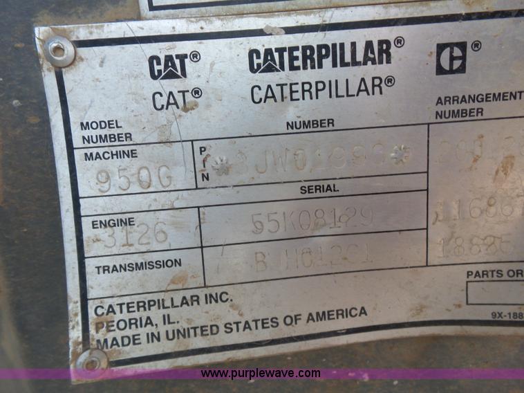 image for item K7083 2001 Caterpillar 950G wheel loader