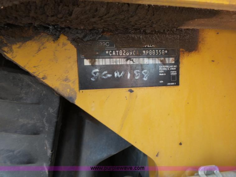 image for item K7086 2008 Caterpillar 289C skid steer