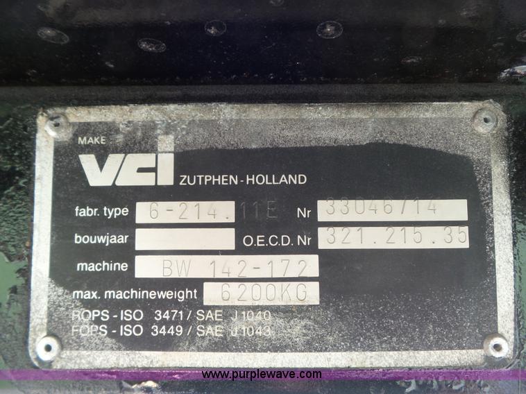 image for item K7734 1991 Bomag BW142PD single drum vibratory roller