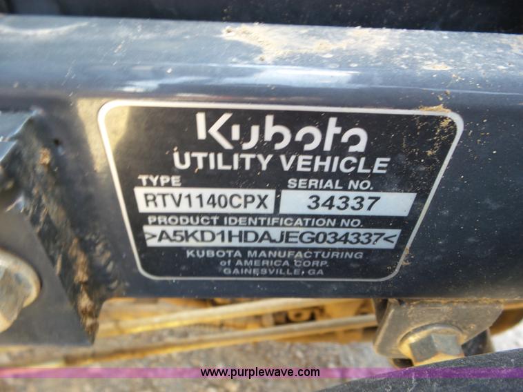 image for item L6790 2014 Kubota RTV1140CPX UTV