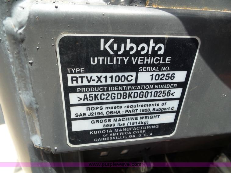 image for item L6791 2013 Kubota RTV-X1100C UTV