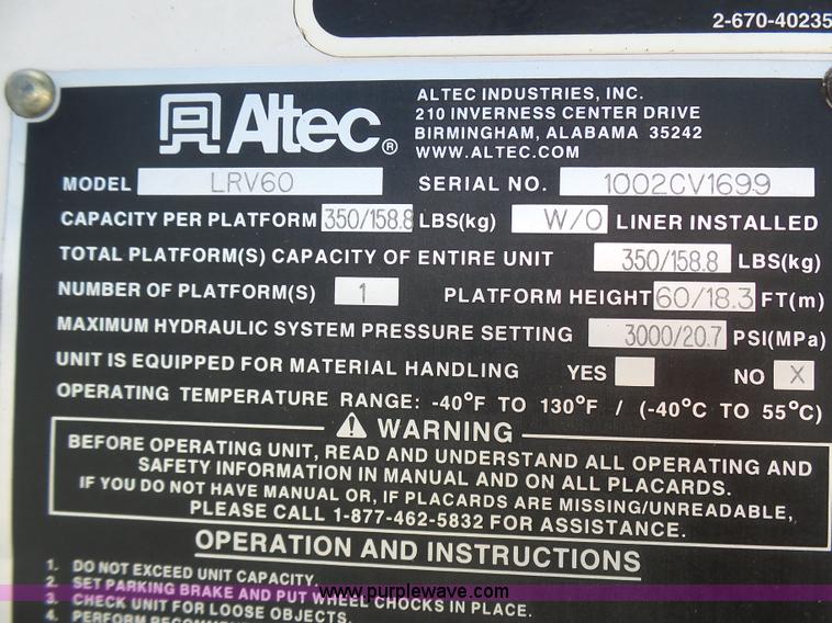 image for item N9404 2003 International 7400 bucket truck