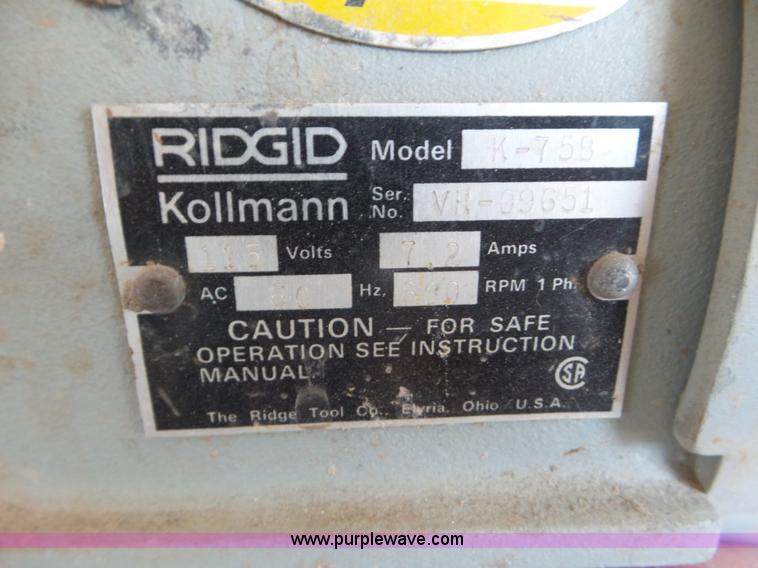 image for item BV9637 Rigid K-75B pipe snake