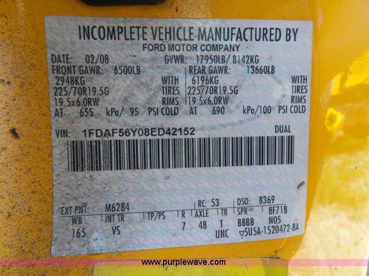 image for item K1738 2008 Ford F550 Super Duty bucket truck