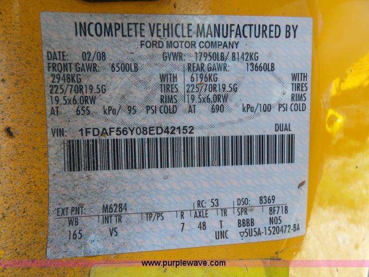 image for item K1738 2008 Ford F550 Super Duty bucket truck