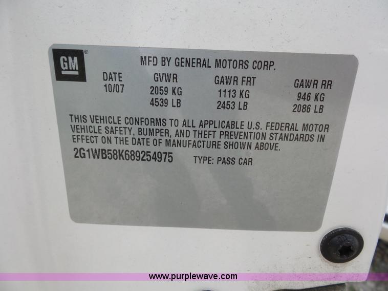 image for item K1744 2008 Chevrolet Impala LS