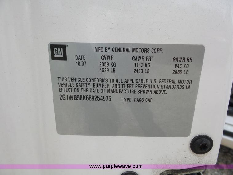 image for item K1744 2008 Chevrolet Impala LS