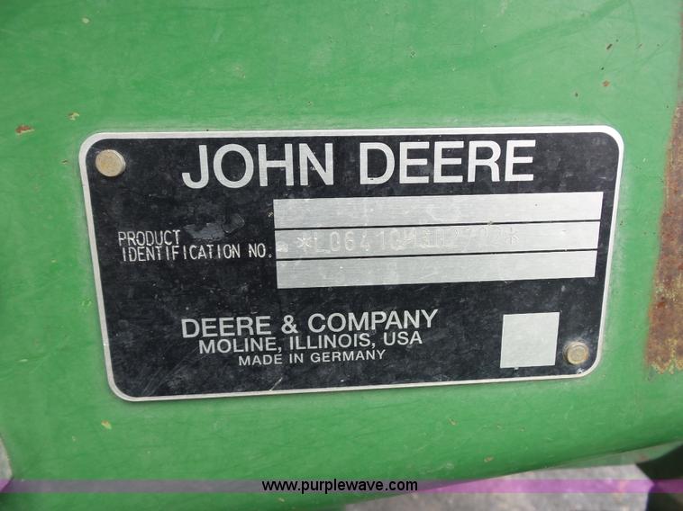 image for item K3486 John Deere 6410 tractor