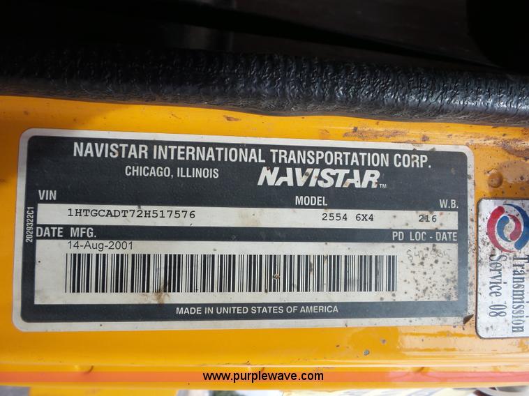 image for item K3490 2002 International F2554 dump truck