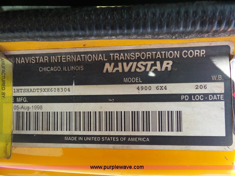 image for item K3495 1999 International 4900 dump truck