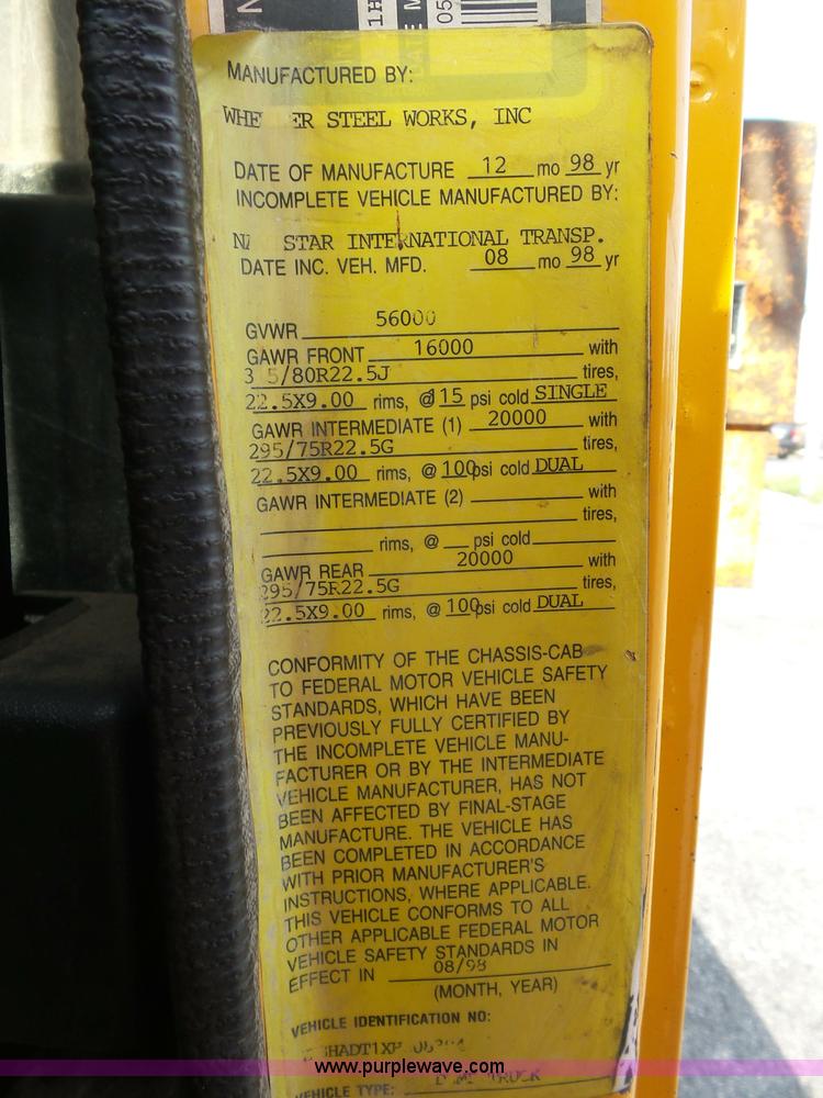 image for item K3495 1999 International 4900 dump truck