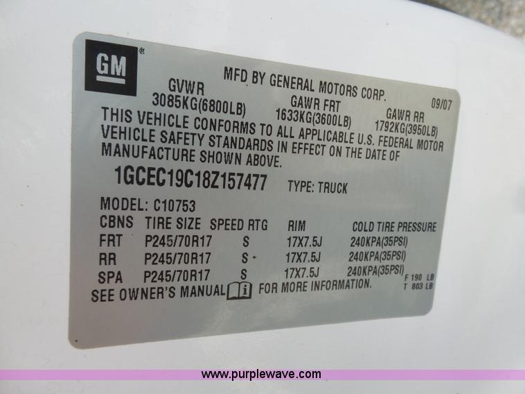 image for item K4625 2008 Chevrolet Silverado 1500 Ext. Cab pickup truck