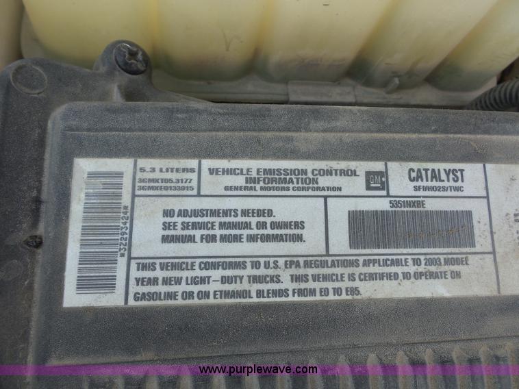 image for item L2861 2003 Chevrolet Silverado 1500 Ext. Cab pickup truck