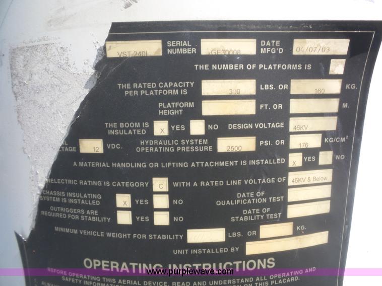 image for item L2870 2003 Ford F550 bucket truck