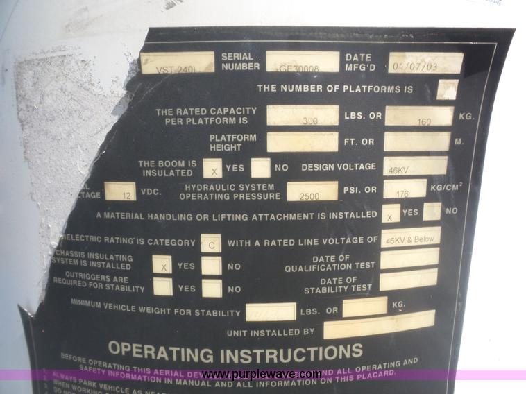 image for item L2870 2003 Ford F550 bucket truck