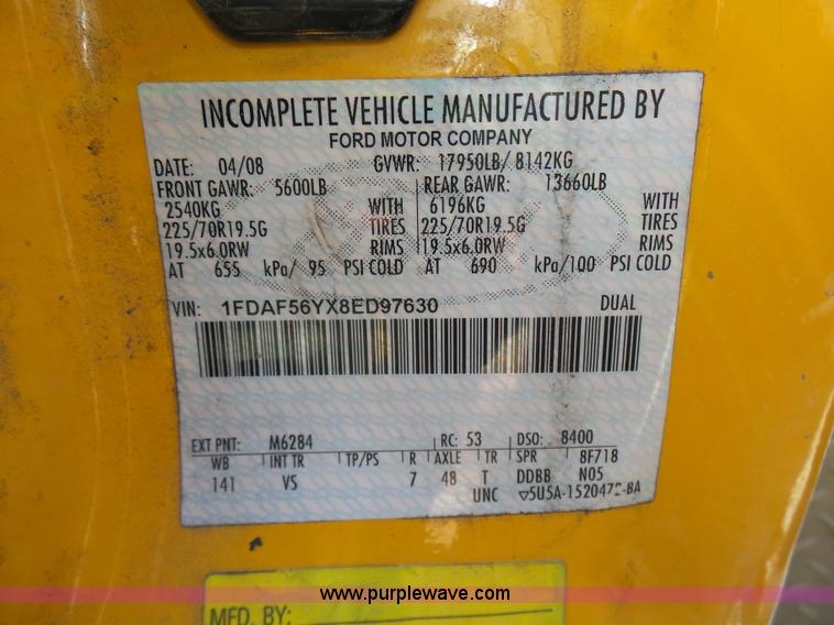 image for item L7117 2008 Ford F550 Super Duty bucket truck