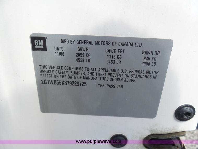 image for item L7118 2007 Chevrolet Impala