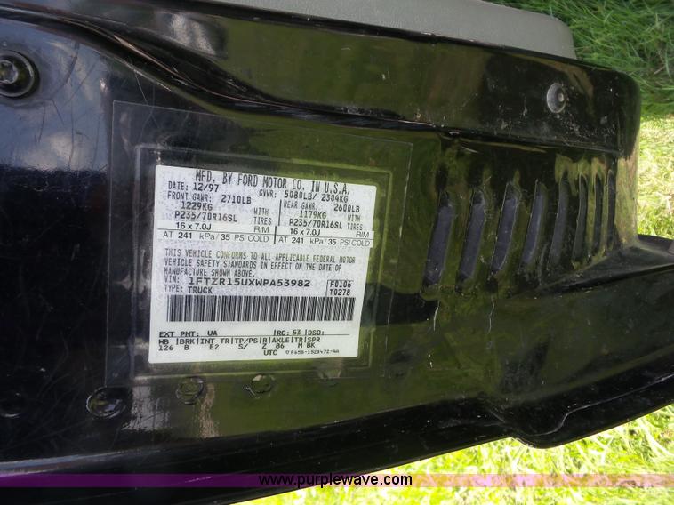 image for item AG9170 1998 Ford Ranger SuperCab pickup truck