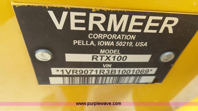 image for item BW9764 Vermeer RTX100 trencher