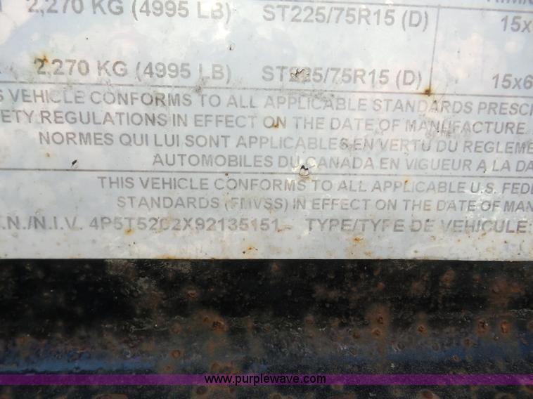 image for item BZ9606 2009 PJ 520 tilt deck trailer