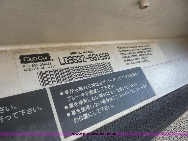 image for item BZ9620 1998 Club Car shuttle golf cart