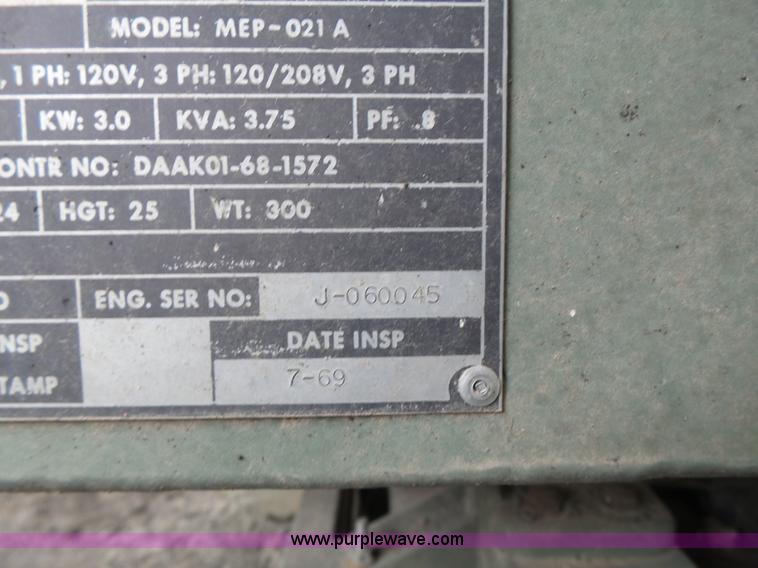 image for item CC9277 US Army generator