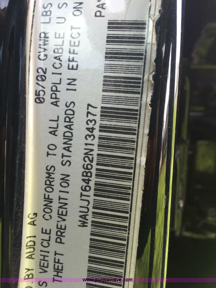 image for item K1702 2002 Audi A6